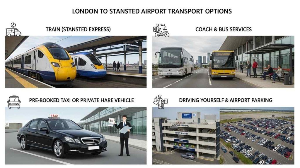 Overview: London to Stansted Airport Transport Options