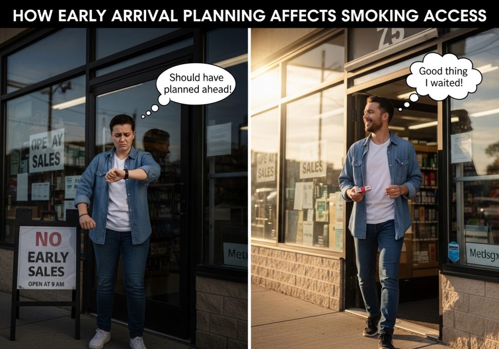 How Early Arrival Planning Affects Smoking Access
