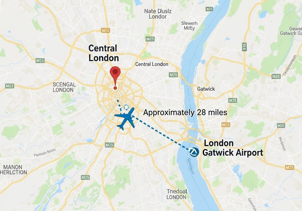 Where Is London Gatwick in Relation to Central London