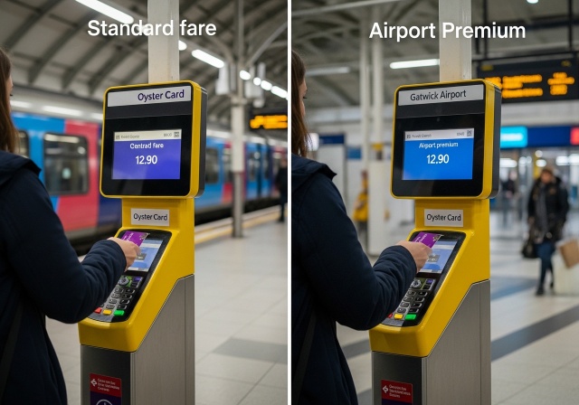 Can I use Oyster to Gatwick without extra fees