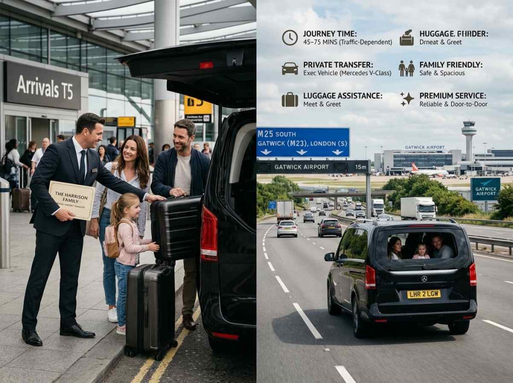 Private Transfer or Taxi in gatwick airport